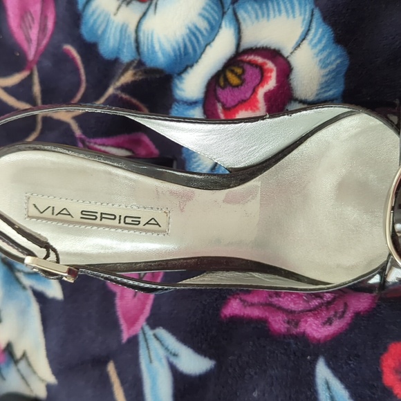 Via Spiga black patent leather slingback heels - Picture 5 of 8